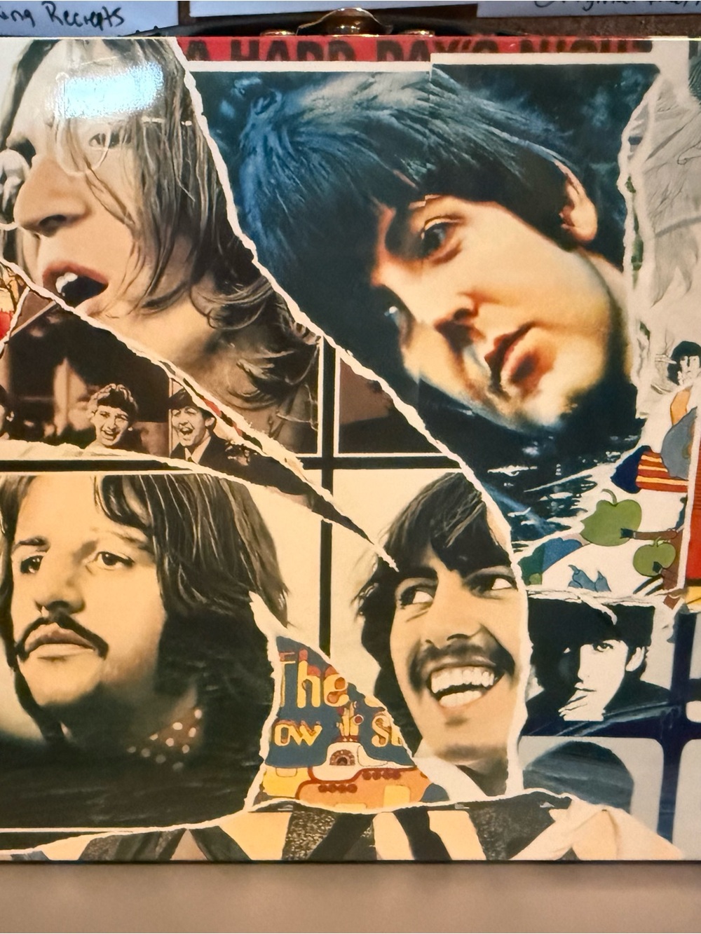 The Beatles Collage Kids Wall Art - Blue, Black, White, Cream, Green